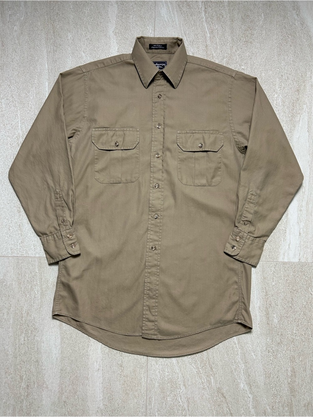 BURBERRYS SAFARI/UTILITY BUTTON DOWN DUAL CHEST POCKETS SIZE SMALL